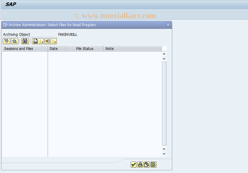 SAP TCode FKKINVBILL_ARCH_READ - Display Archived Billing Documents