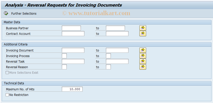 SAP TCode FKKINV_REV_MON - Analysis - Reversal Requests