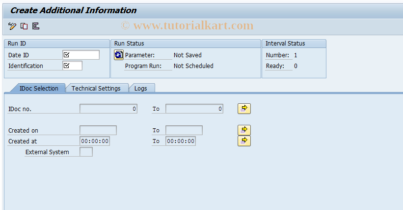 SAP TCode FKK_EBS_POI - Create Additional Information