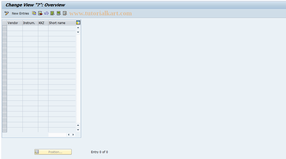 SAP TCode FKR2 - Rate Types / Vendor