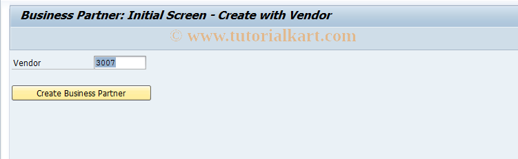 SAP TCode FLBPC1 - Create BP from Vendor