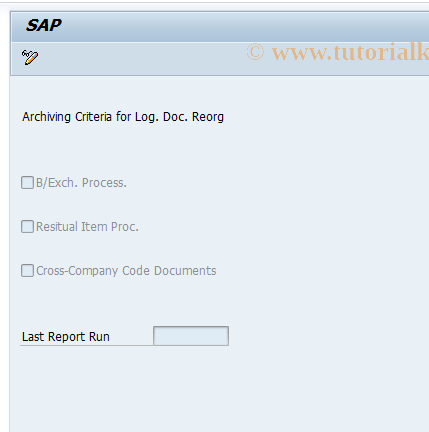 SAP TCode FLOREO - Customizing of Logical Document Reorganization 