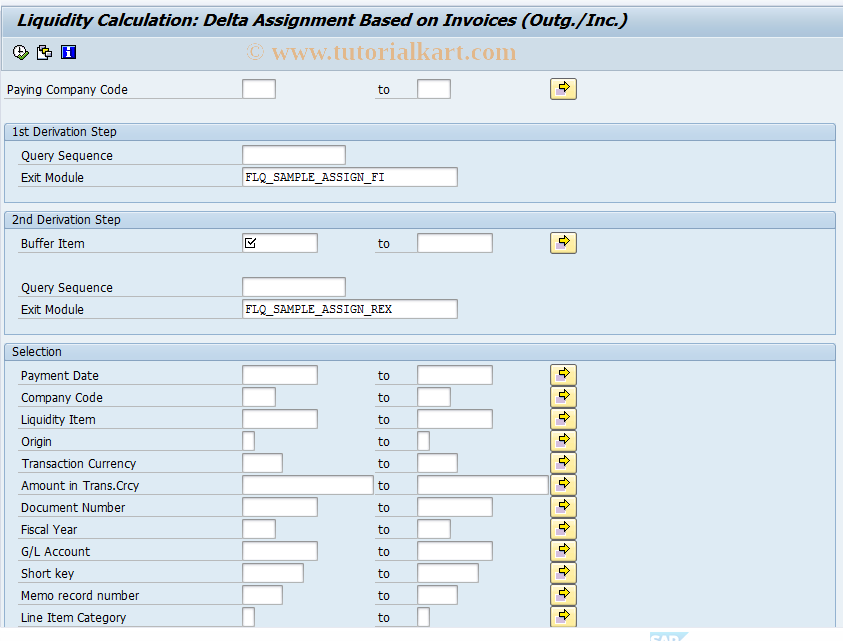 SAP TCode FLQAD - Assignment from Invoices