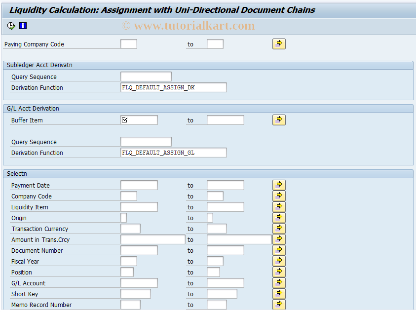 SAP TCode FLQAF - Assignment from Document Chains