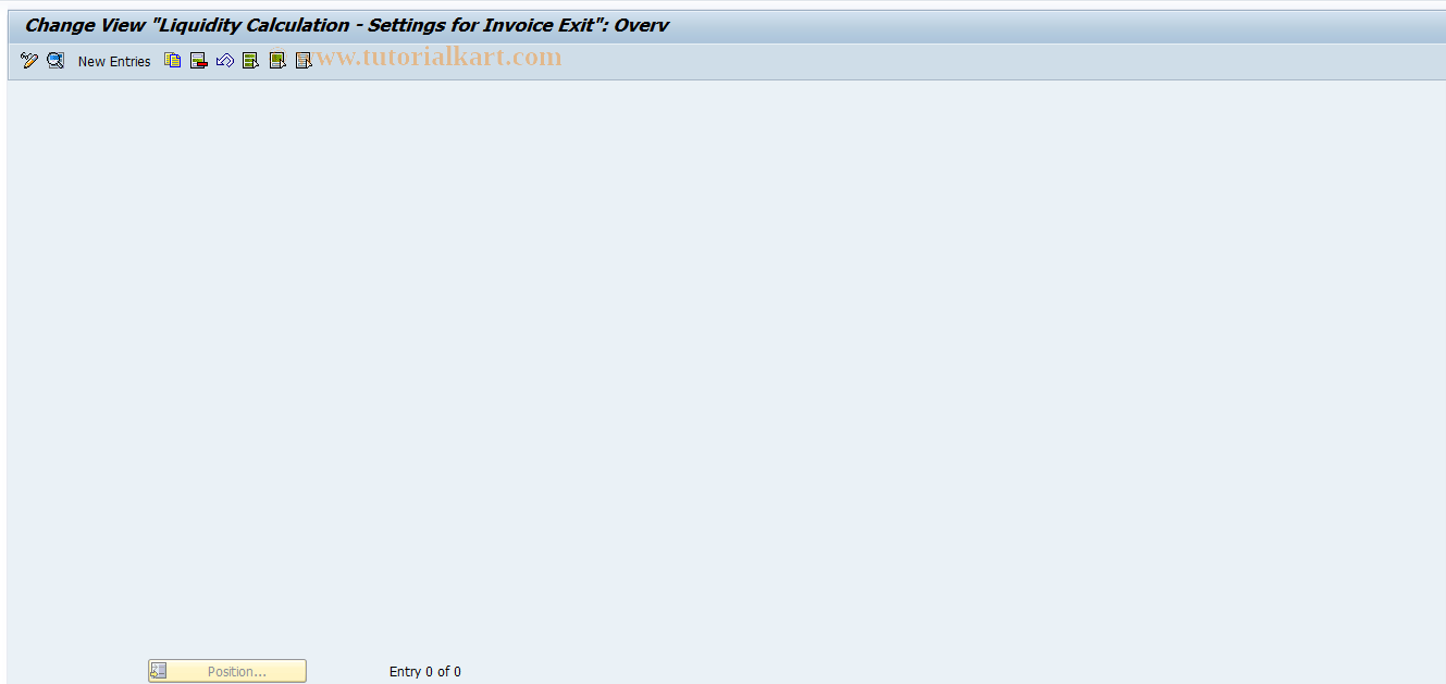 SAP TCode FLQC12 - Settings for Invoice Exit