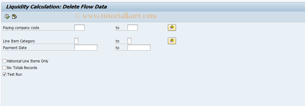 SAP TCode FLQC9 - Delete Flow Data