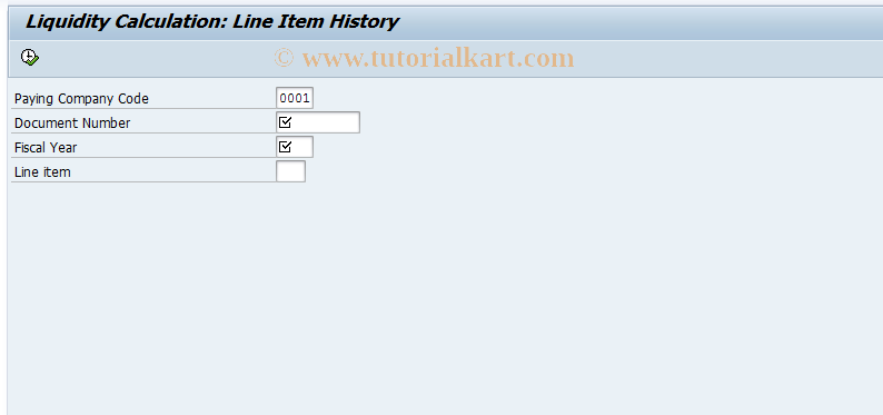 SAP TCode FLQHIST - Line Item History