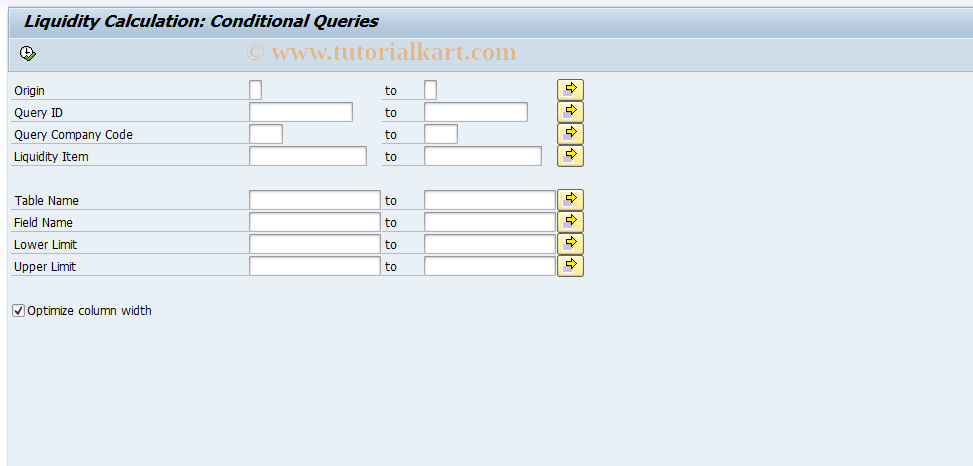 SAP TCode FLQLQR - List of Queries