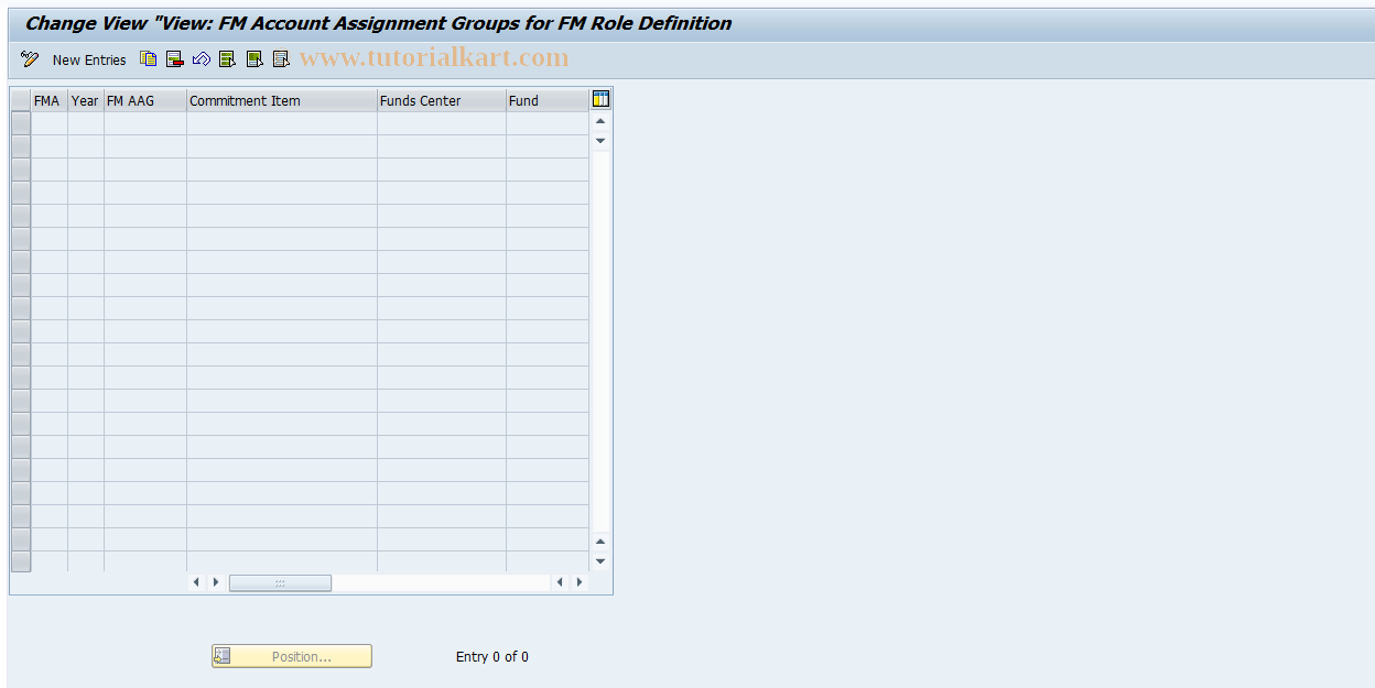 SAP TCode FM+5 - Maintain FM Budget Line Groups