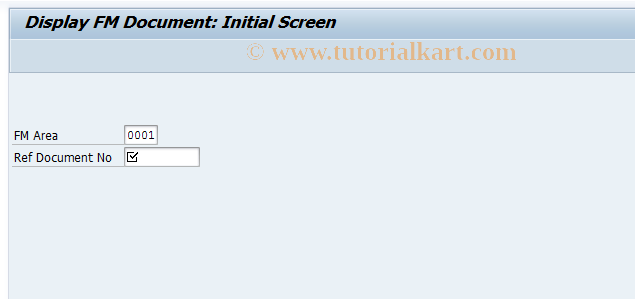 SAP TCode FM03 - Display FM Document