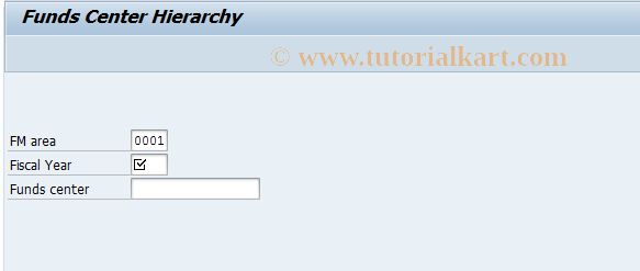 SAP TCode FM2G - Field Contents in Funds Centers