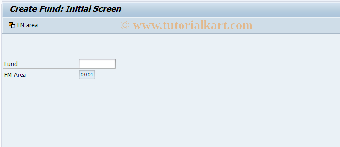 SAP TCode FM5I - FIFM: Create Fund