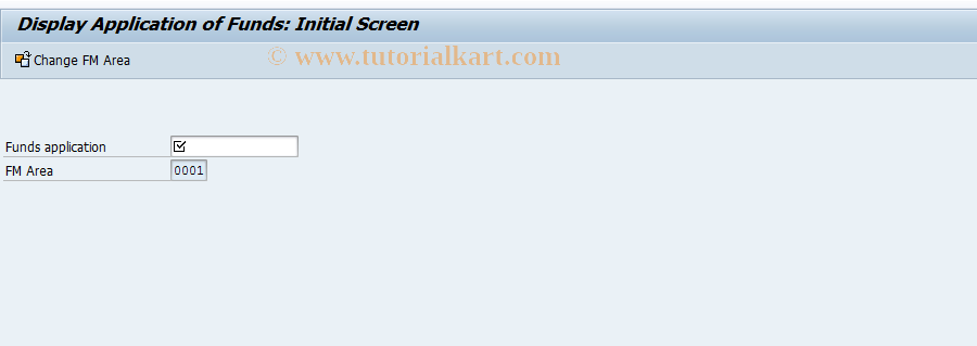 SAP TCode FM6S - FIFM: Display Application of Funds