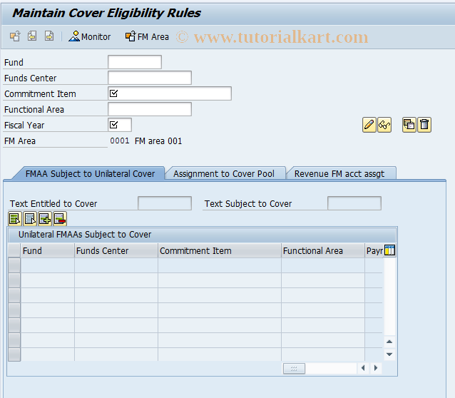 SAP TCode FM7A -  Individual Processing of CE Rules