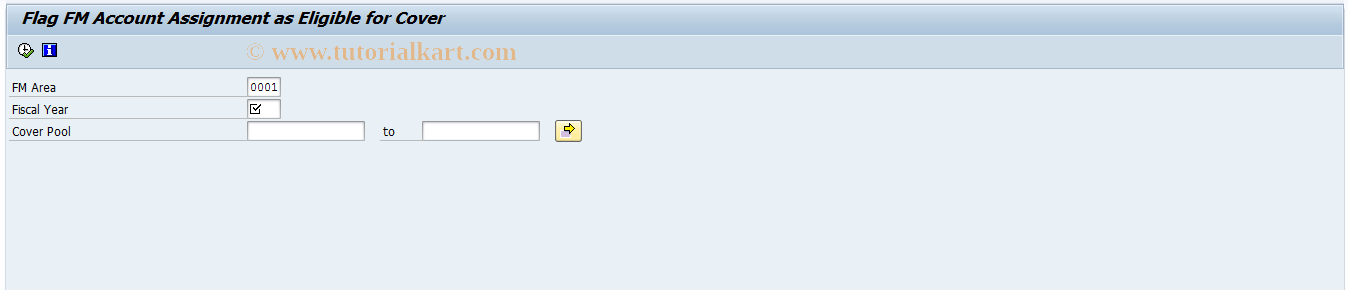 SAP TCode FM7B - Flag FMAA as Eligible for Cover