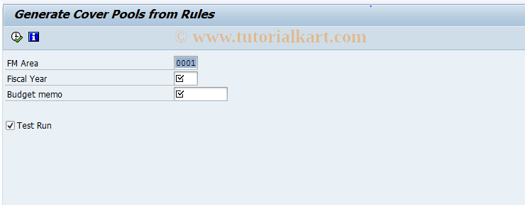 SAP TCode FM7C - Generate Cover Pools from Rules