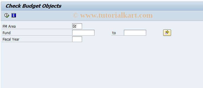 SAP TCode FM9TBUD - Check budget objects