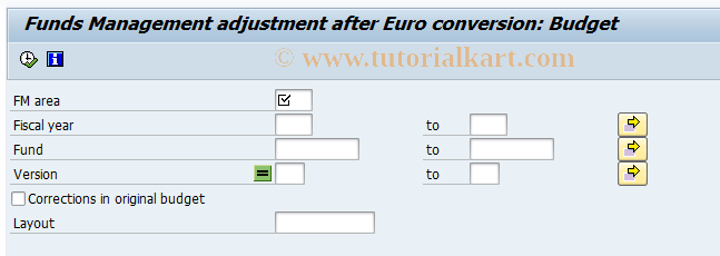 SAP TCode FM9W - Adjust Funds Management Budget