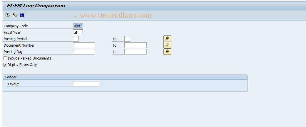 SAP TCode FMAB - Matching: FI FM Line Items