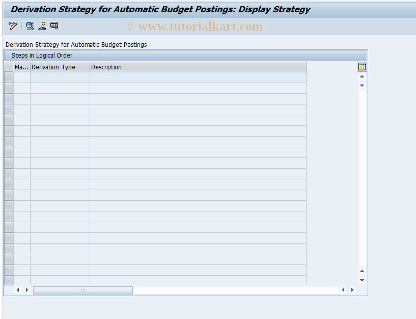 SAP TCode FMABPDERIVE - Auto. Budget Postings - Customizing