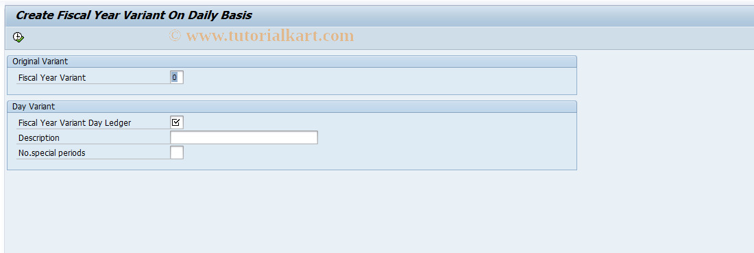 SAP TCode FMADB_CREATE_FYV - Create Period Variant on Daily Basis