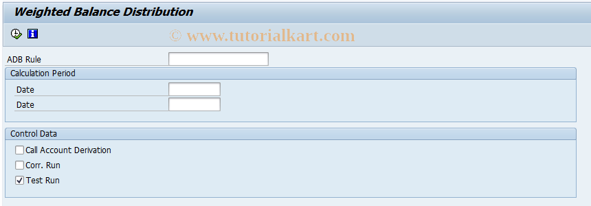 SAP TCode FMADB_POST - Average Daily Balances: Allocation