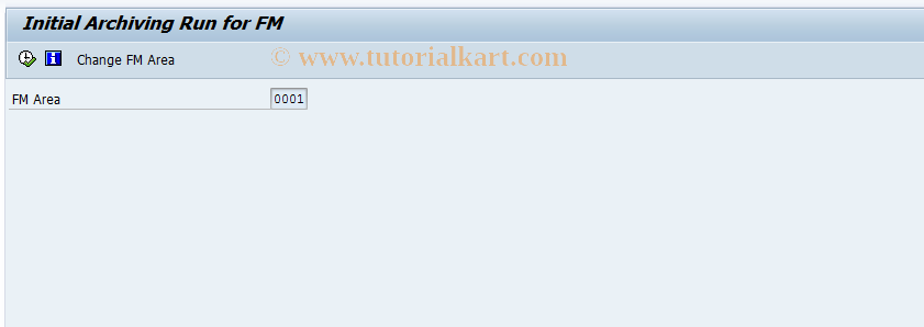 SAP TCode FMARC - Initial Archiving Run