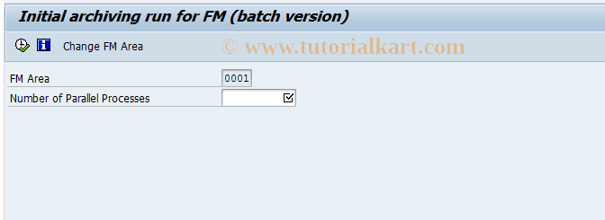 SAP TCode FMARC_BATCH - Initial Archiving Run