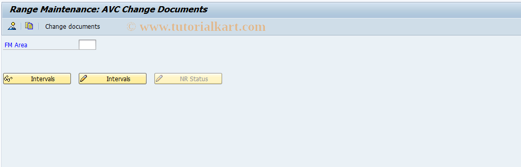 SAP TCode FMAVCCD - FM AVC change document number ranges