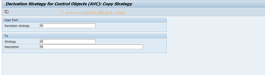 SAP TCode FMAVCDERIAOCPY - Copy strategy for derivation of ACO
