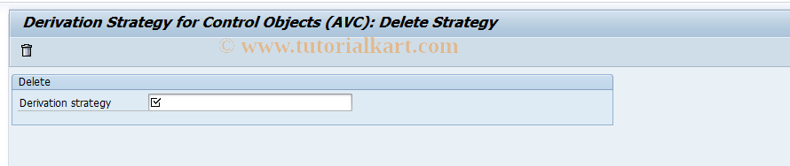 SAP TCode FMAVCDERIAODEL - Delete strategy for deriving ACO