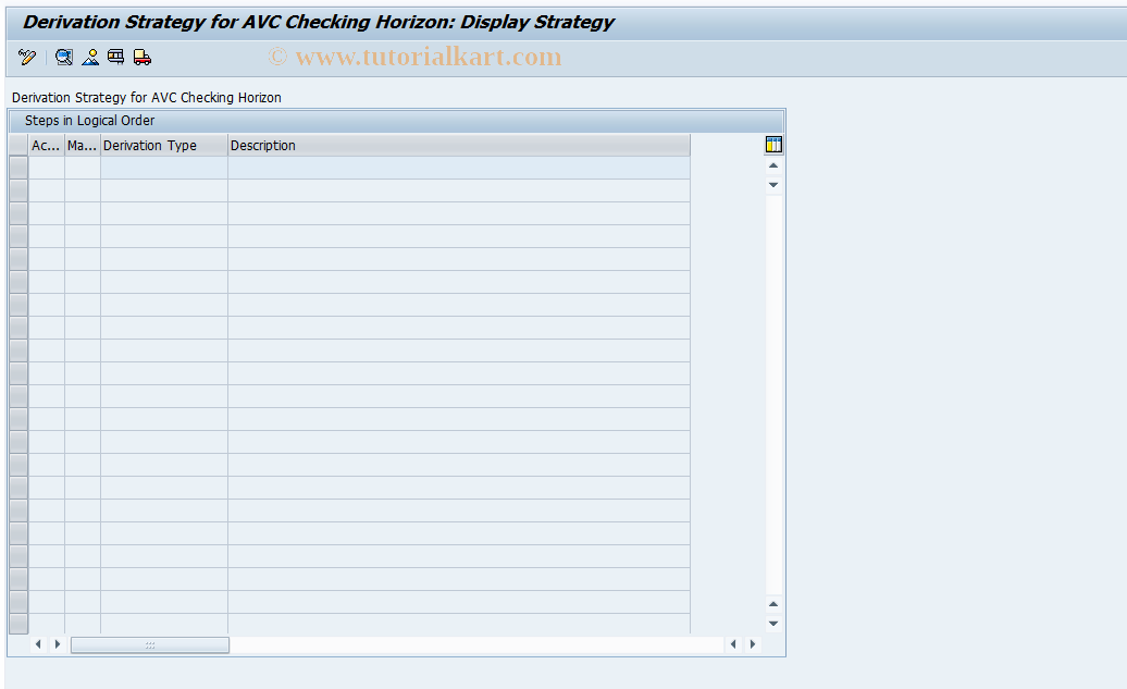 SAP TCode FMAVCDERICH - Derivation of checking horizon