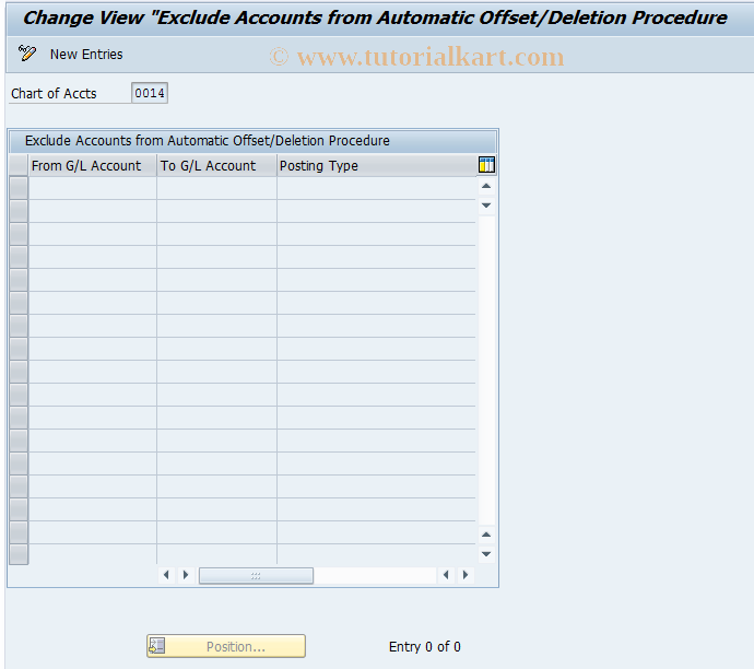 SAP TCode FMBLCLASS - BL Account classification