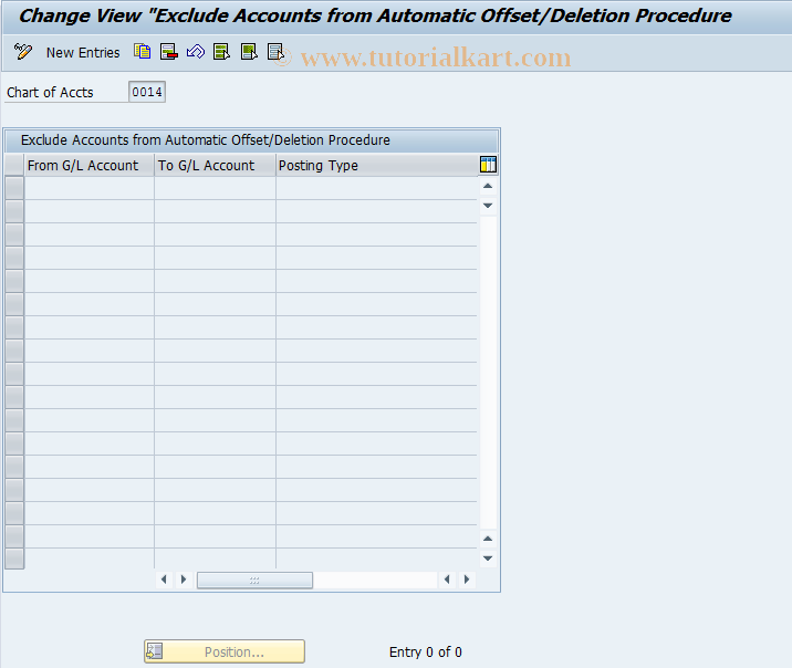 SAP TCode FMBLEXCLWASHOUT - BL Account classification