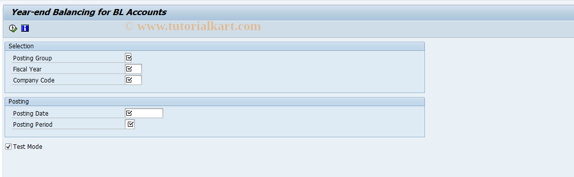 SAP TCode FMBLEXT0 - Set account balance to zero