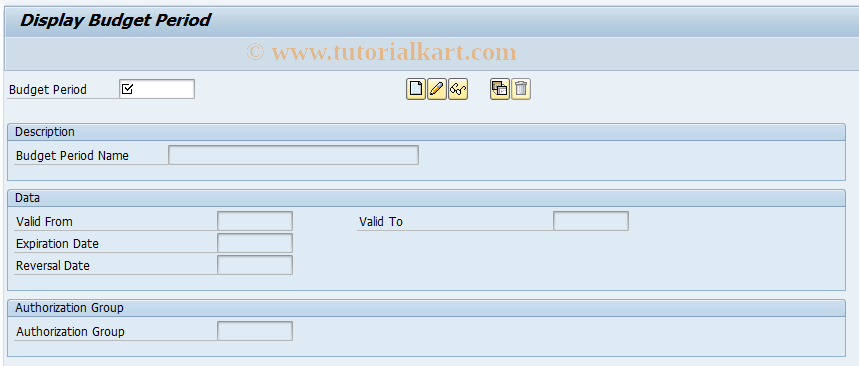 SAP TCode FMBPD - Budget Period: Maintain
