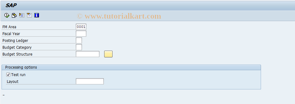 SAP TCode FMBSBO_DEL - Delete budget objects