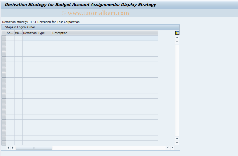 SAP TCode FMBSDERIBO - Derivation of Budget Address