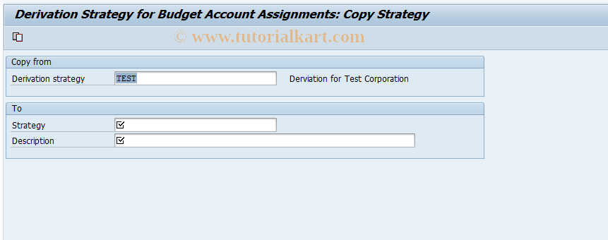 SAP TCode FMBSDERIBOCPY - Copy strategy for deriving bud. addr