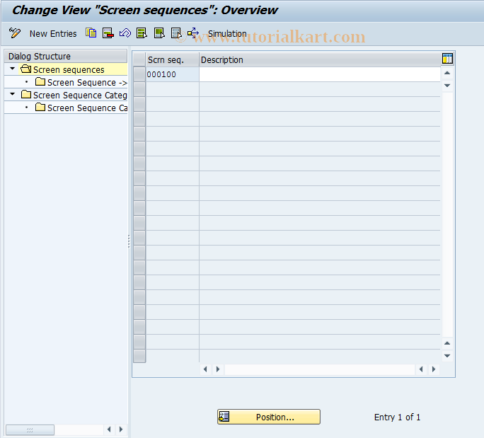 SAP TCode FMBY6 - Budget Period Ctrl: Screen Sequences