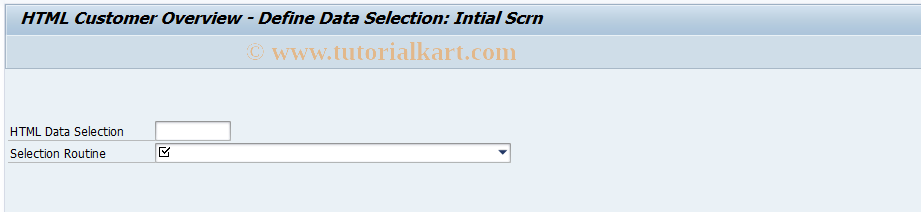 SAP TCode FMCA_EHVD - Customer Overview - Data Selection