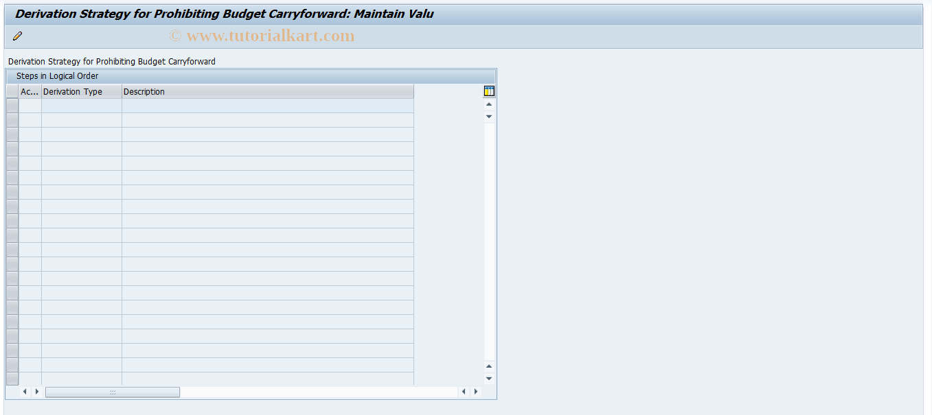 SAP TCode FMCCFBR - Strategy for Prohibiting Budget CF