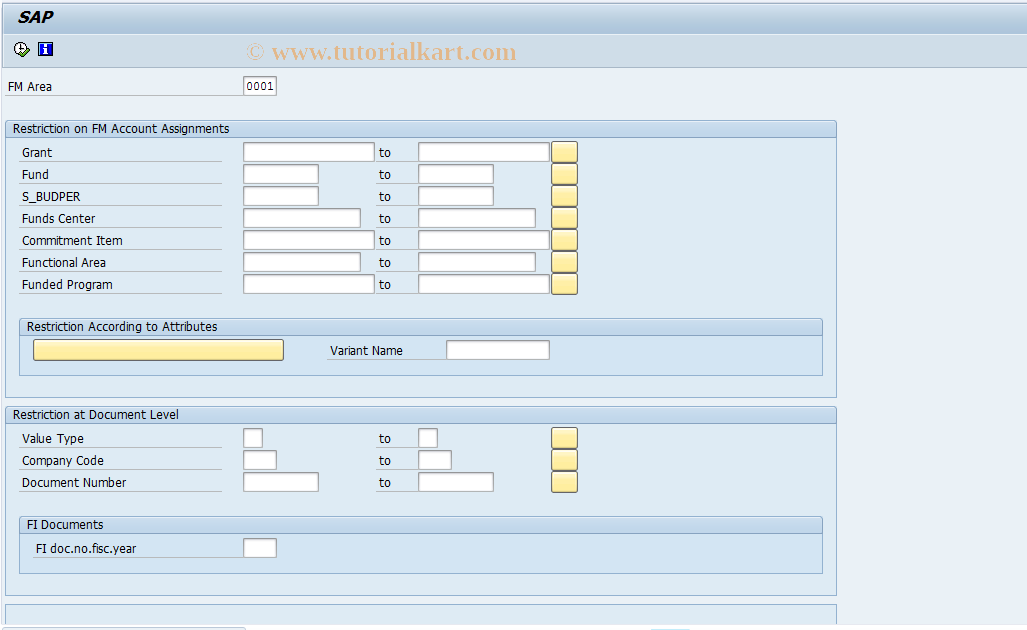 SAP TCode FMCCOVR - FM Obligation Closeout