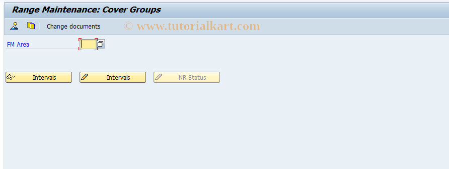 SAP TCode FMCECVGPNR - Maintain Number Range Intvl for Cvr Group s