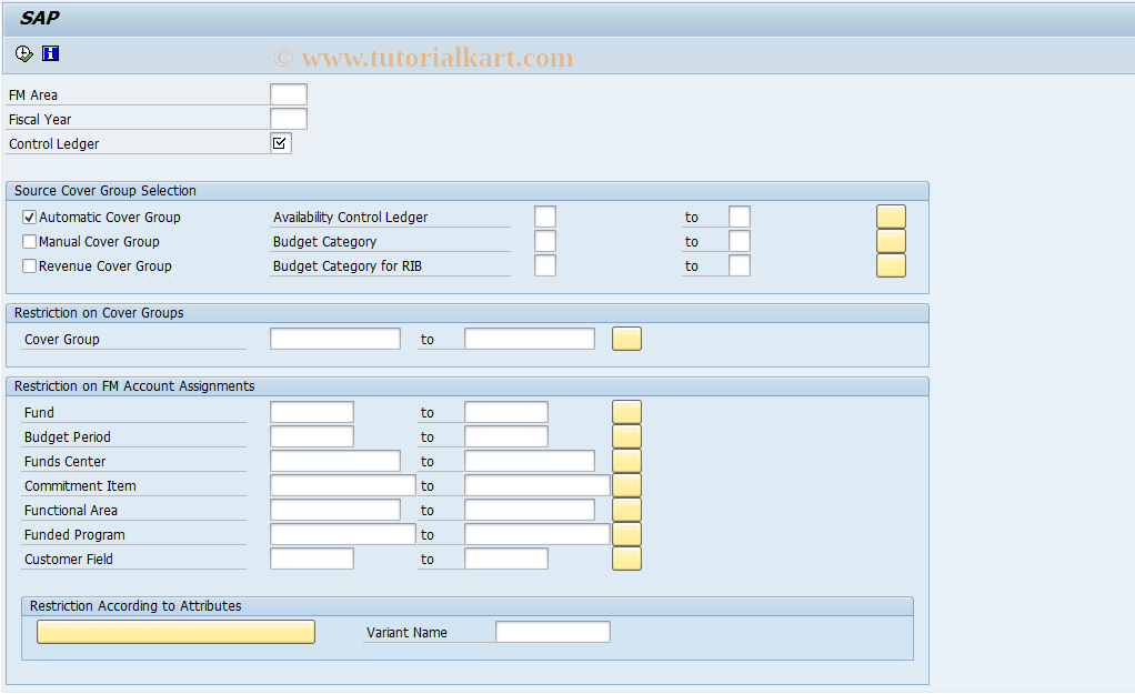 SAP TCode FMCEDELCG - Delete CE Rules