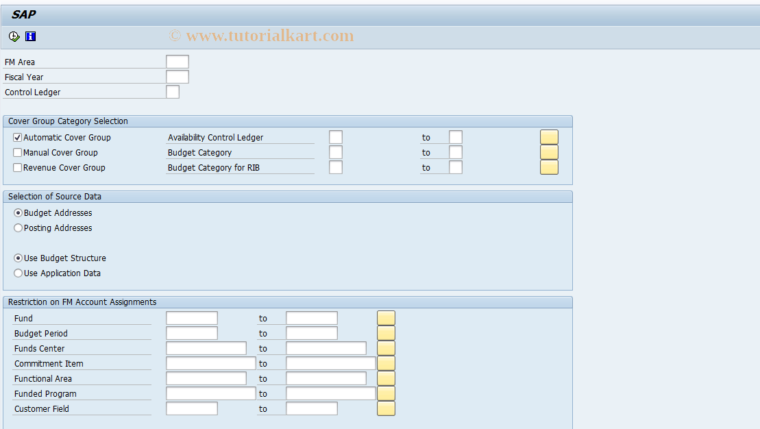 SAP TCode FMCEGENCG - Generate CE Rules