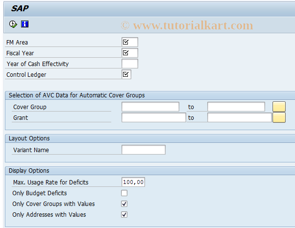 SAP TCode FMCEMSGA - Call FMCEMON01