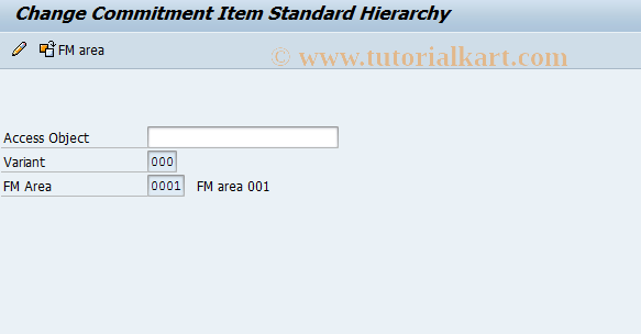 SAP TCode FMCID - Change Commitment Item: Hierarchy