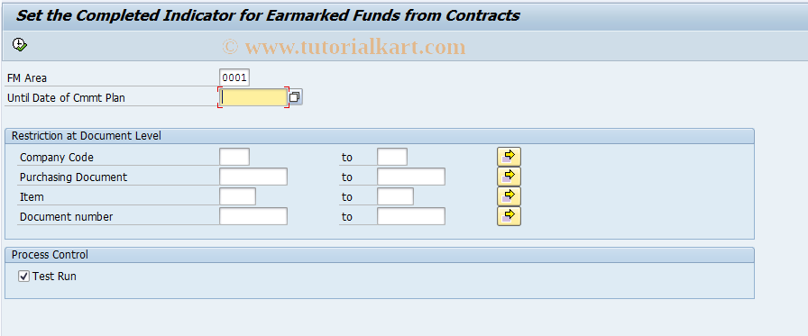 SAP TCode FMCP_EF_CLOSE - Close Earmarked Funds for Contracts