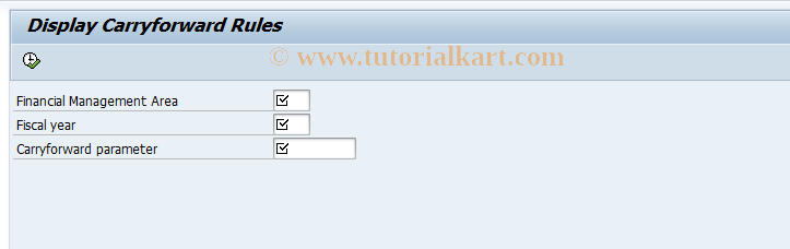 SAP TCode FMDT - Display Carryforward Rules